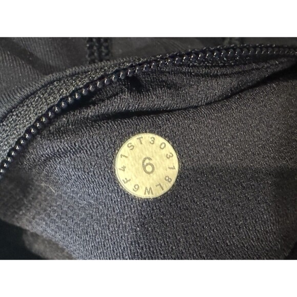 Lululemon Pants Womens  Black Pace Rival Crop Full On Luxtreme 22" W6F41S SZ 6 - Picture 11 of 12